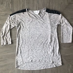 Vince Camuto Heather Gray 3/4 Sleeve Top